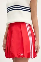 Sukně adidas Originals WOVEN BAL SKIRT červená barva, mini, áčková, JX9207
