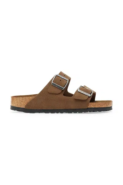Semišové pantofle Birkenstock Arizona hnědá barva, 1030863