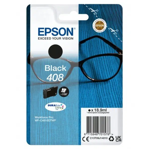 Epson 408 C13T09J14010 černá (black) originální cartridge