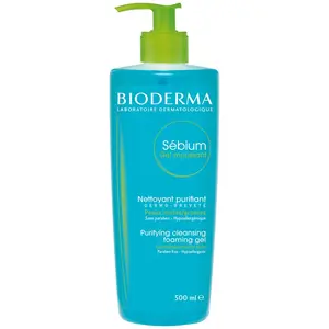 Bioderma Čisticí pěnivý gel pro smíšenou až mastnou pleť Sébium Gel Moussant (Purifying And Foaming Gel) 500 ml