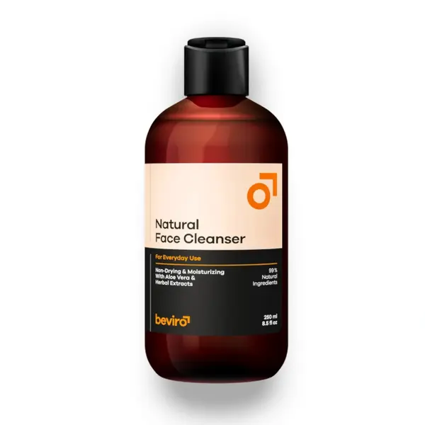 Přírodní čistící gel na obličej pro muže Beviro Natural Face Cleanser - 250 ml (BV430) + dárek zdarma