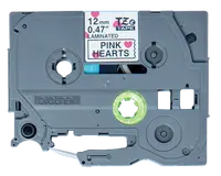 Brother TZ-MPPH31 / TZe-MPPH31, 12mm x 4m, černý tisk / bílý-růžový podklad, originální páska