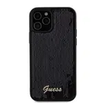 Zadní kryt Guess Sequin Script Logo pro Apple iPhone 12/12 Pro, černá