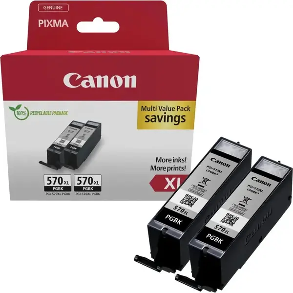 Canon PGI-570XL 0318C010 černá (black) sada originální cartridge, 2ks