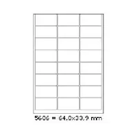 Samolepicí etikety 64 x 33,9 mm, 24 etiket, A4, 100 listů