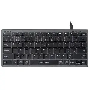 A4Tech FX51, Klávesnice CZ, bez numeriky, nízkoprofilová typ drátová (USB), šedá