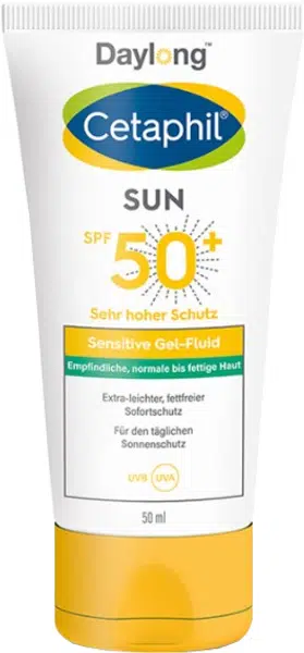 Daylong Opalovací gelový fluid pro citlivou až mastnou pleť SPF 50+ Cetaphil Sun (Sensitive Gel-Fluid) 50 ml