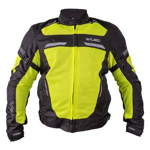 Pánská letní moto bunda W-TEC Saigair Fluo Yellow-Black 3XL