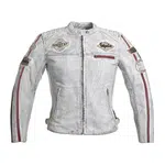Dámská kožená moto bunda W-TEC Sheawen Lady White bílá XS