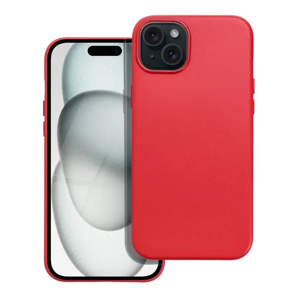 Zadní kryt LEATHER MAG COVER case pro Apple iPhone 15 Plus, red