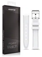 Kožený řemínek ALIGATOR 16mm, bílá