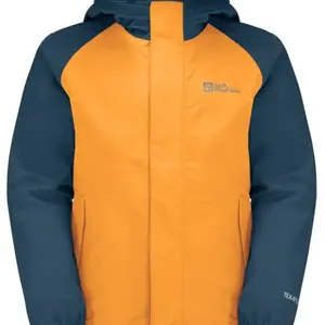 Jack Wolfskin Tucan K 176, orange pop Dětská bunda na zip
