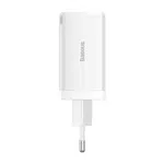 Baseus GaN5 Pro Quick USB-A + 2x USB-C 65W bílá