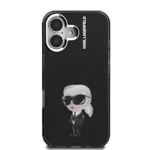 Zadní kryt Karl Lagerfeld IML Aquarelle Karl pro Apple iPhone 16, černá