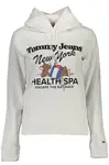 Bílá mikina Tommy Hilfiger s kapucí