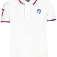 NORTH SAILS WHITE SHORT SLEEVED POLO SHIRT FOR CHILDREN