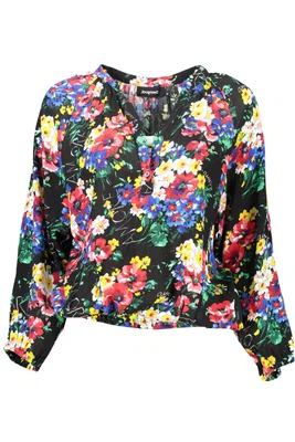 DESIGUAL WOMEN'S LONG SLEEVE T-SHIRT BLACK