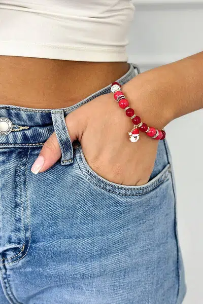 Christmas bracelet Santa's head