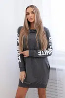 Women's sweatshirt dress Off White Kesi - dark gray melange