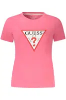 GUESS JEANS WOMEN'S SHORT SLEEVE T-SHIRT PINK