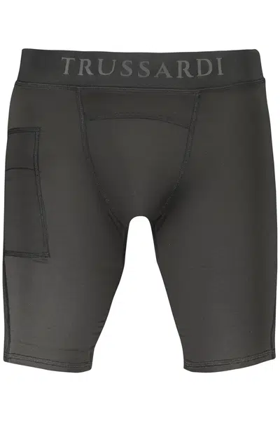 TRUSSARDI BLACK MEN'S LEGGINGS