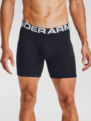 Under Armour Boxerky UA Charged Cotton 6in 3 Pack-BLK - Pánské