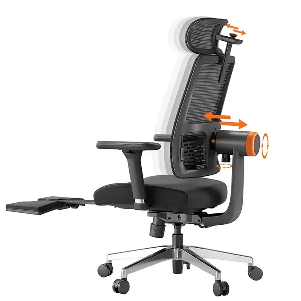 NEWTRAL MagicH-BPro Ergonomic Chair with Footrest Black