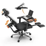 NEWTRAL MagicH-BPro Ergonomic Chair with Footrest + Detachable Workstation Desktop Black