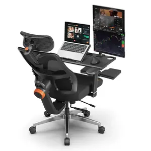 NEWTRAL MagicH-BPro Ergonomic Chair with Footrest + Detachable Workstation Desktop Black