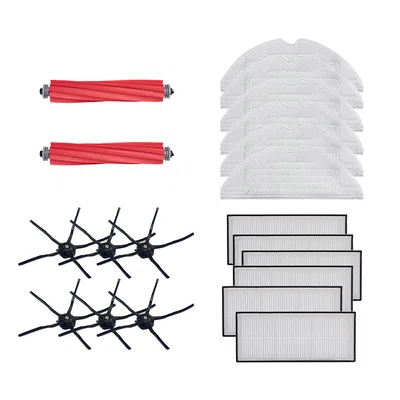 Accessories Set (2 x Main Brush + 6 x Side Brush + 6 x Mop Cloth + 6 x Filter) for Roborock S7 Pro Ultra Robot Vacuum Cleaner