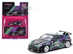 Toyota GR86 RHD (Right Hand Drive) "HKS" Black with Graphics "Global64" Series 1/64 Diecast Model by Tarmac Works