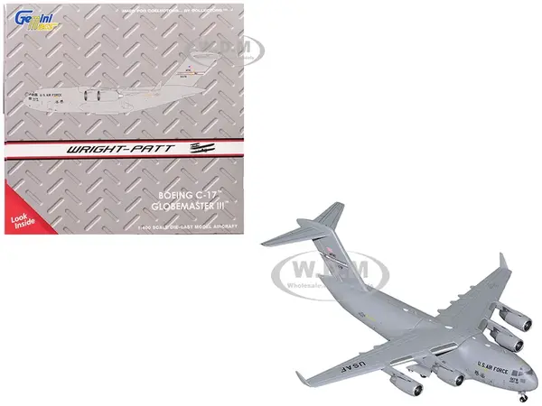 Boeing C-17 Globemaster III Transport Aircraft "Wright-Patterson Air Force Base - United States Air Force" (000-0178) Gray "Gemini Macs" Series 1/400