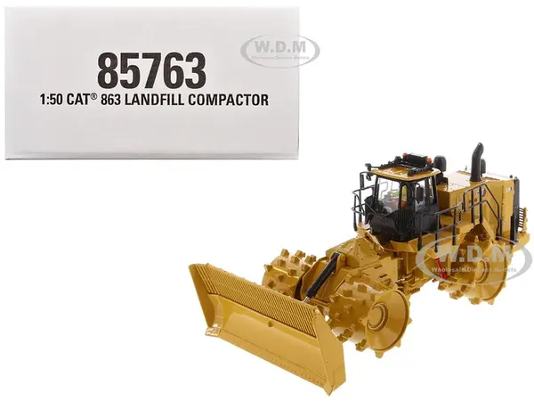 CAT Caterpillar 836 Landfill Compactor Yellow "High Line" Series 1/50 Diecast Model by Diecast Masters