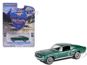 1967 Ford Mustang GT Fastback "High Country Special" Timberline Green Metallic "Hobby Exclusive" Series 1/64 Diecast Model Car by Greenlight