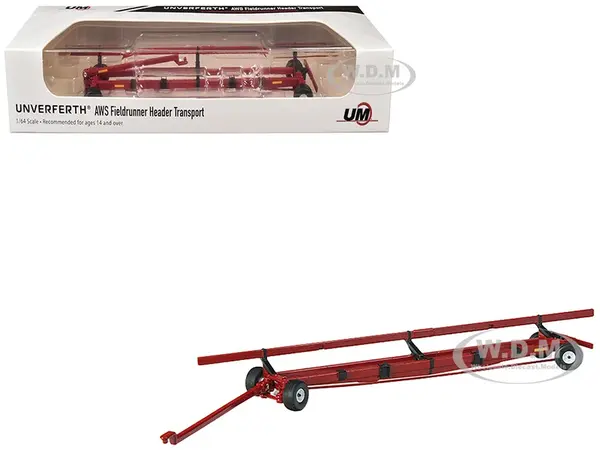 Unverferth AWS Fieldrunner Header Transport Red 1/64 Diecast Model by SpecCast