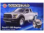 Skill 1 Model Kit Ford F-150 Raptor Pickup Truck Gray Snap Together Snap Together Painted Plastic Model Car Kit by Airfix Quickbuild
