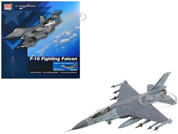 Lockheed F-16AM Fighting Falcon Fighter Aircraft "313 Squadron Afghanistan" (2008) Royal Netherlands Air Force (RNLAF) "Air Power Series" 1/72 Diecas