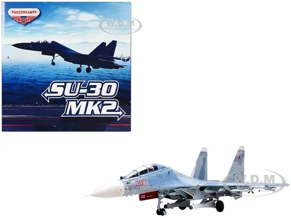 Sukhoi Su-30M2 Flanker-C Fighter Aircraft 30 "Russian Air Force" "Wing" Series 1/72 Diecast Model by Panzerkampf