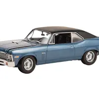 1969 Chevrolet Nova Blue with Black Vinyl Top "The Mod Squad" (1968-1973 TV Series) Limited Edition 1/18 Diecast Model Car by GMP