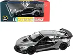 BMW i8 Liberty Walk Gray and Black "LB Performance" Series 1/64 Diecast Model Car by Paragon Models
