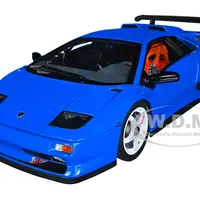 Lamborghini Diablo SV-R Blu Le Mans Blue 1/18 Model Car by Autoart