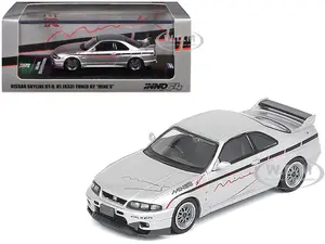 Nissan Skyline GT-R N1 (R33) RHD (Right Hand Drive) "Tuned by Mines" Silver 1/64 Diecast Model Car by Inno Models