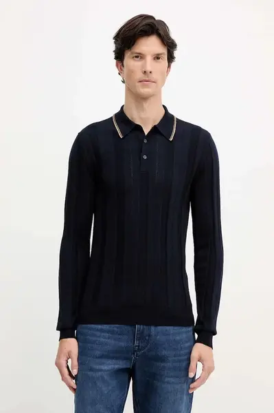 Vlněný svetr Trussardi pánský, tmavomodrá barva, M0048000006N