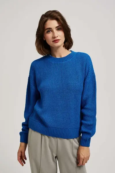 Marisse Azure Round Neck Sweater
