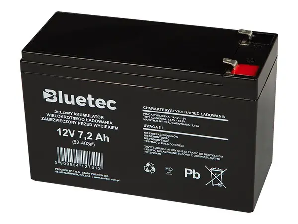 Baterie olověná 12V 7,2Ah BLUETEC 82-403