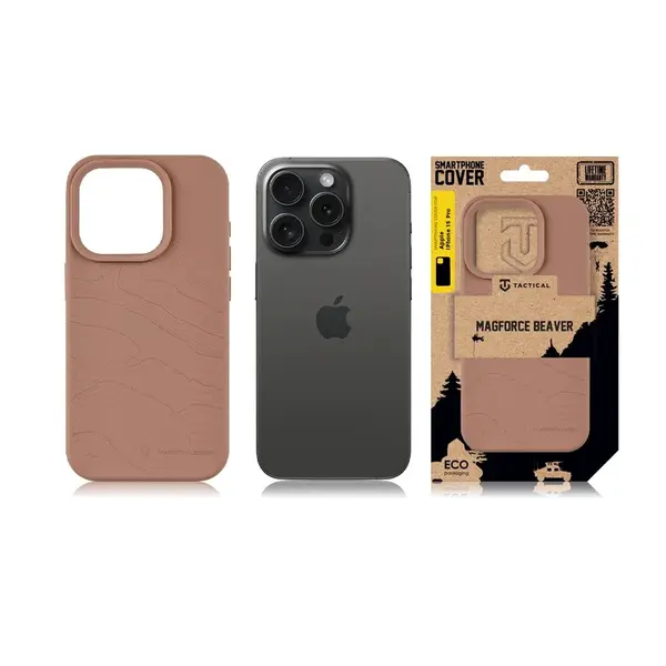 Zadní kryt Tactical MagForce Beaver pro Apple iPhone 15 Pro, mocha mousse