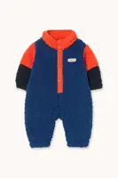 Kojenecký overal Tinycottons COLOR BLOCK POLAR SHERPA ONE-PIECE