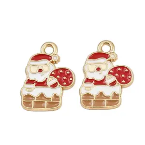 Christmas Themes Alloy Enamel Pendants