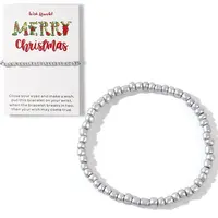 Christmas Theme Glass Seed Beads Stretch Bracelets