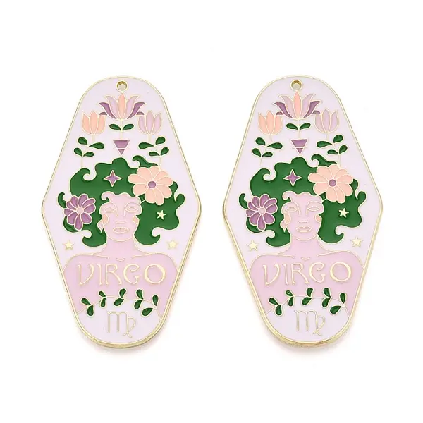 Rack Plating Alloy and Enamel Big Pendants